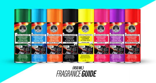 Dashboard, Leather & Tyre Wax – Fragrance Guide (8 Variants)
