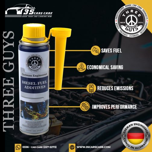 Diesel Fuel Additive | Injector Cleaner & Lubricant | Boosts Fuel Efficiency & Reduces Emissions – 320ml – THREE GUYS – German Engineered