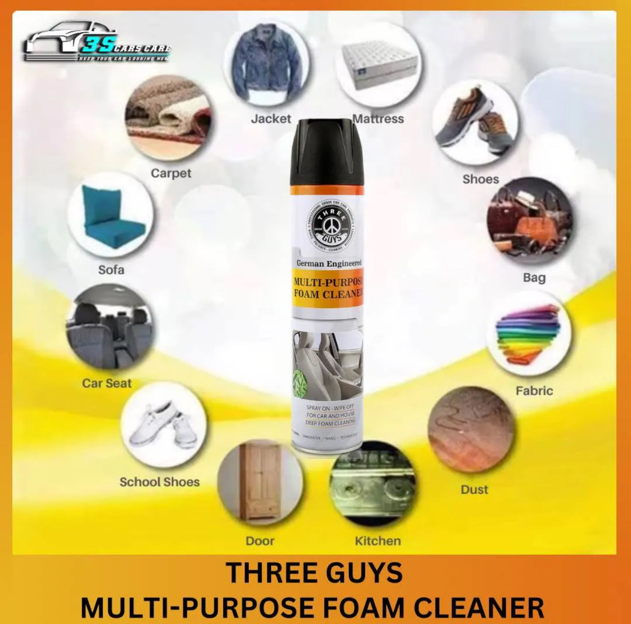 MULTIPURPOSE FOAM CLEANER – THREE GUYS