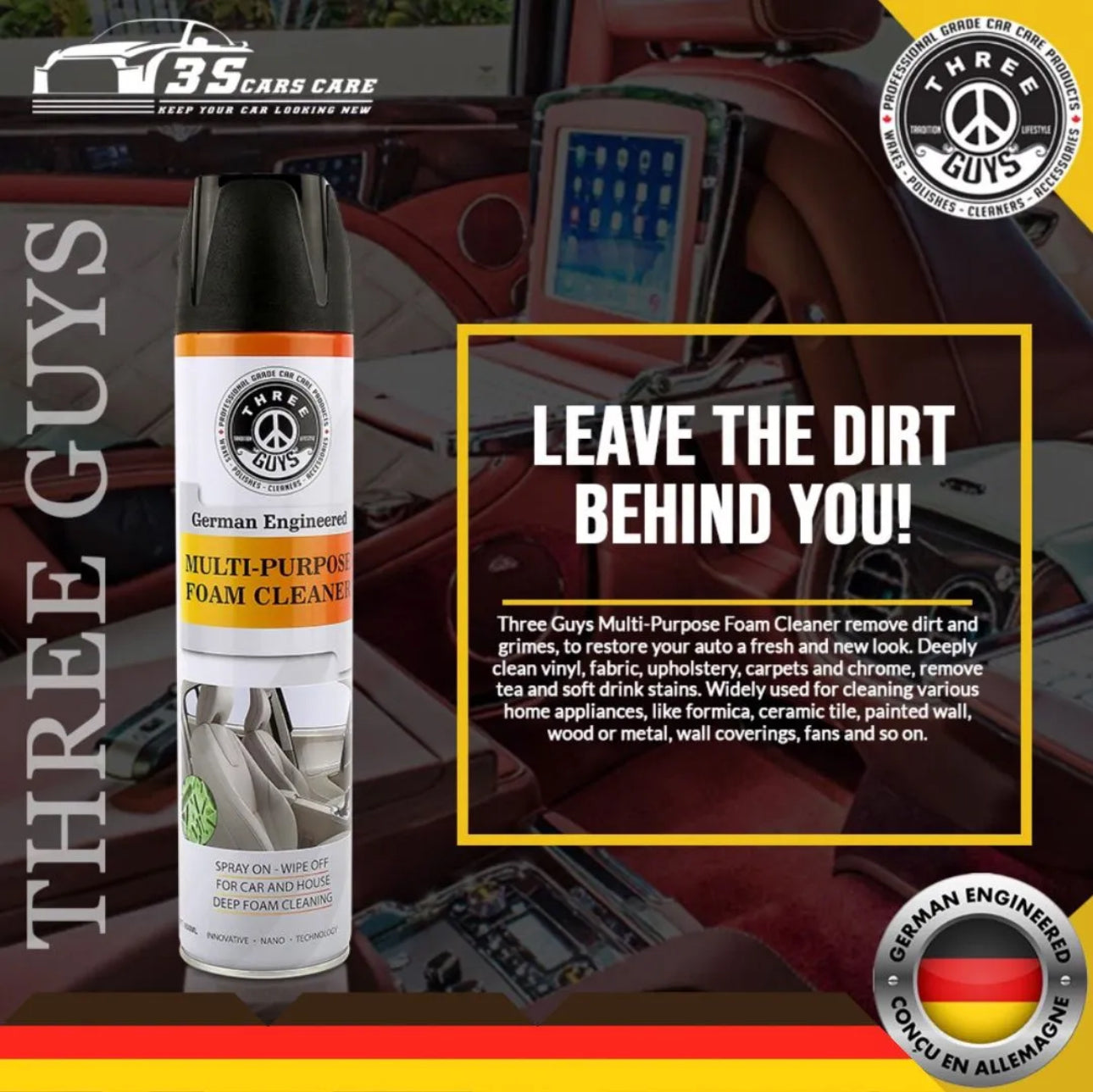 MULTIPURPOSE FOAM CLEANER – THREE GUYS