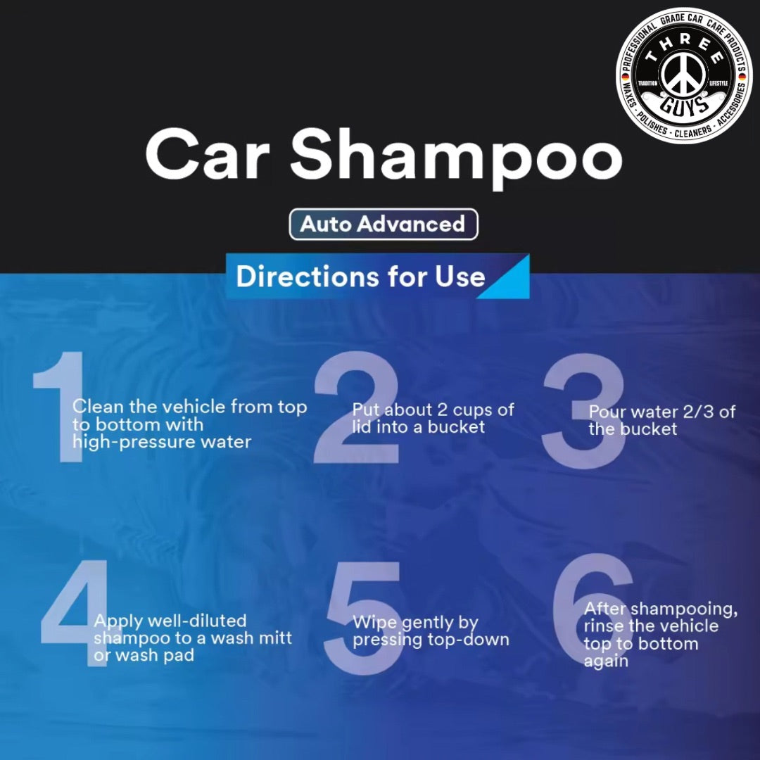 Citrus Wash & Gloss Car Shampoo – High Foam Snow Foam Shampoo for Car Wash & Shine | THREE GUYS – German Engineered