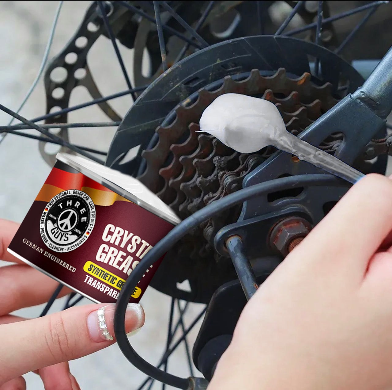Crystal Grease – Transparent Synthetic Grade | THREE GUYS - German Engineered 100g