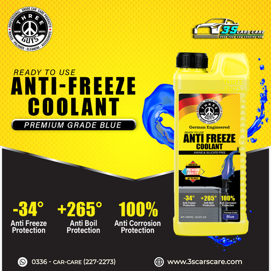Antifreeze Coolant Blue – Premium Grade | HOAT Formula | THREE GUYS - German Engineered