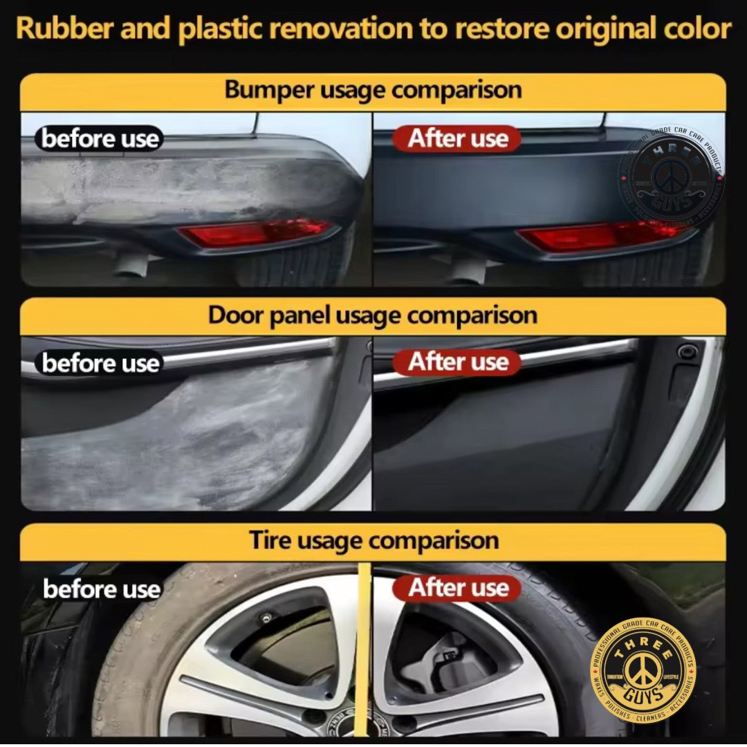 THREE GUYS Dashboard Leather & Tyre Wax (450ml) โ Saffron Flower Fragrance | UV Protection & Dust Repellent | German Engineered