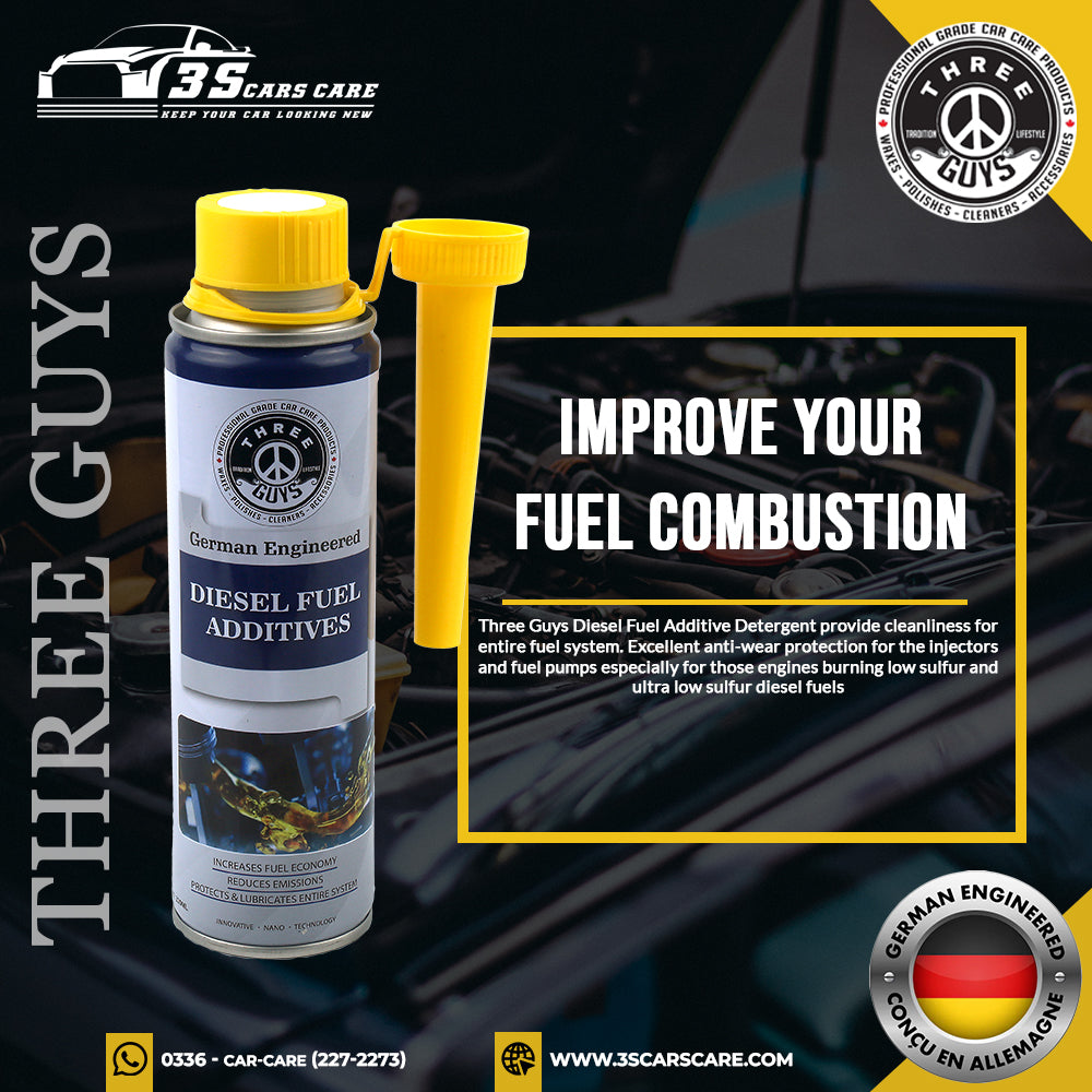 Diesel Fuel Additive | Injector Cleaner & Lubricant | Boosts Fuel Efficiency & Reduces Emissions – 320ml – THREE GUYS – German Engineered
