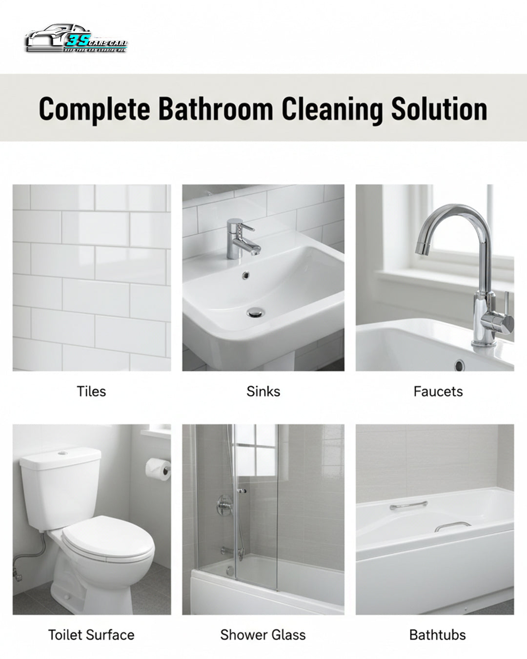 Bathroom Cleaner – Powerful Germ-Killing & Soap Scum Remover | THREE GUYS - German Engineered