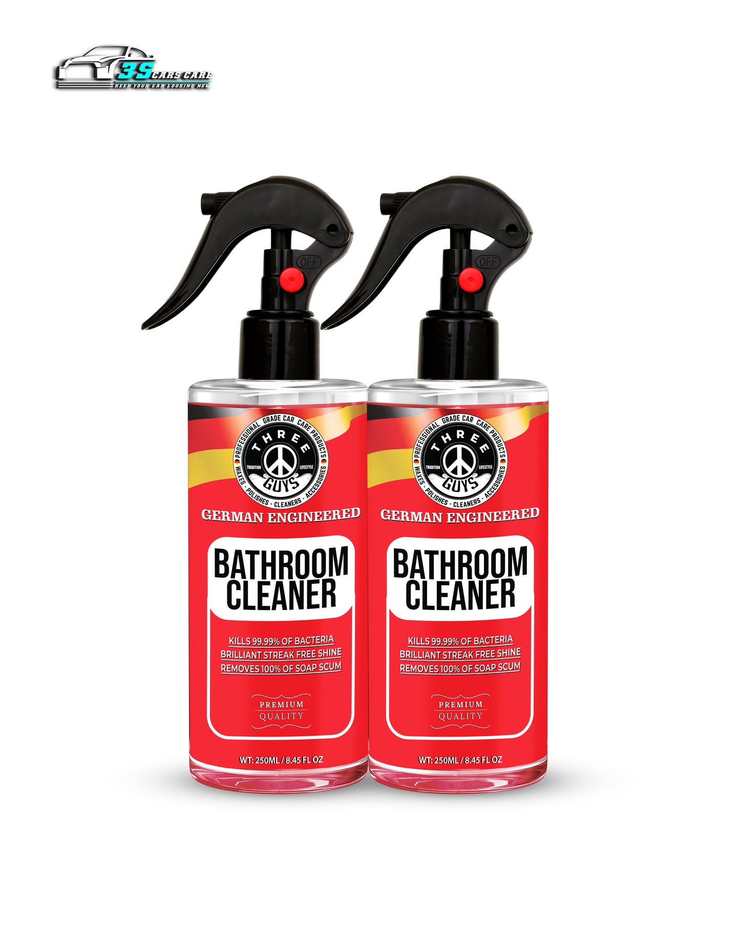 Bathroom Cleaner – Powerful Germ-Killing & Soap Scum Remover | THREE GUYS - German Engineered