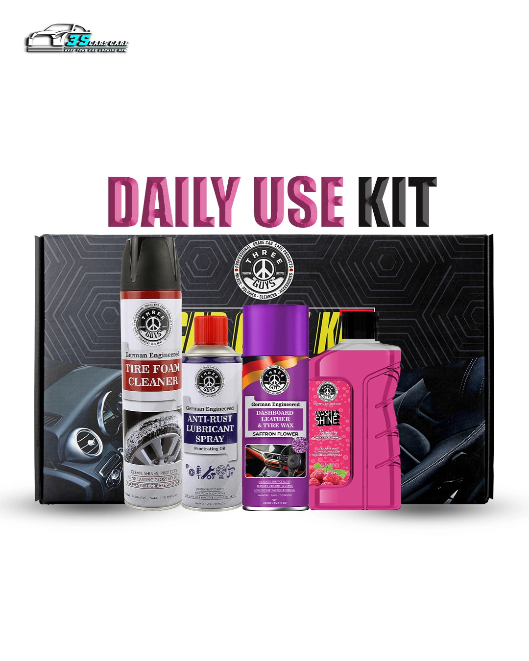 THREE GUYS Daily Use Kit – Essential Car Care for Everyday Shine & Protection