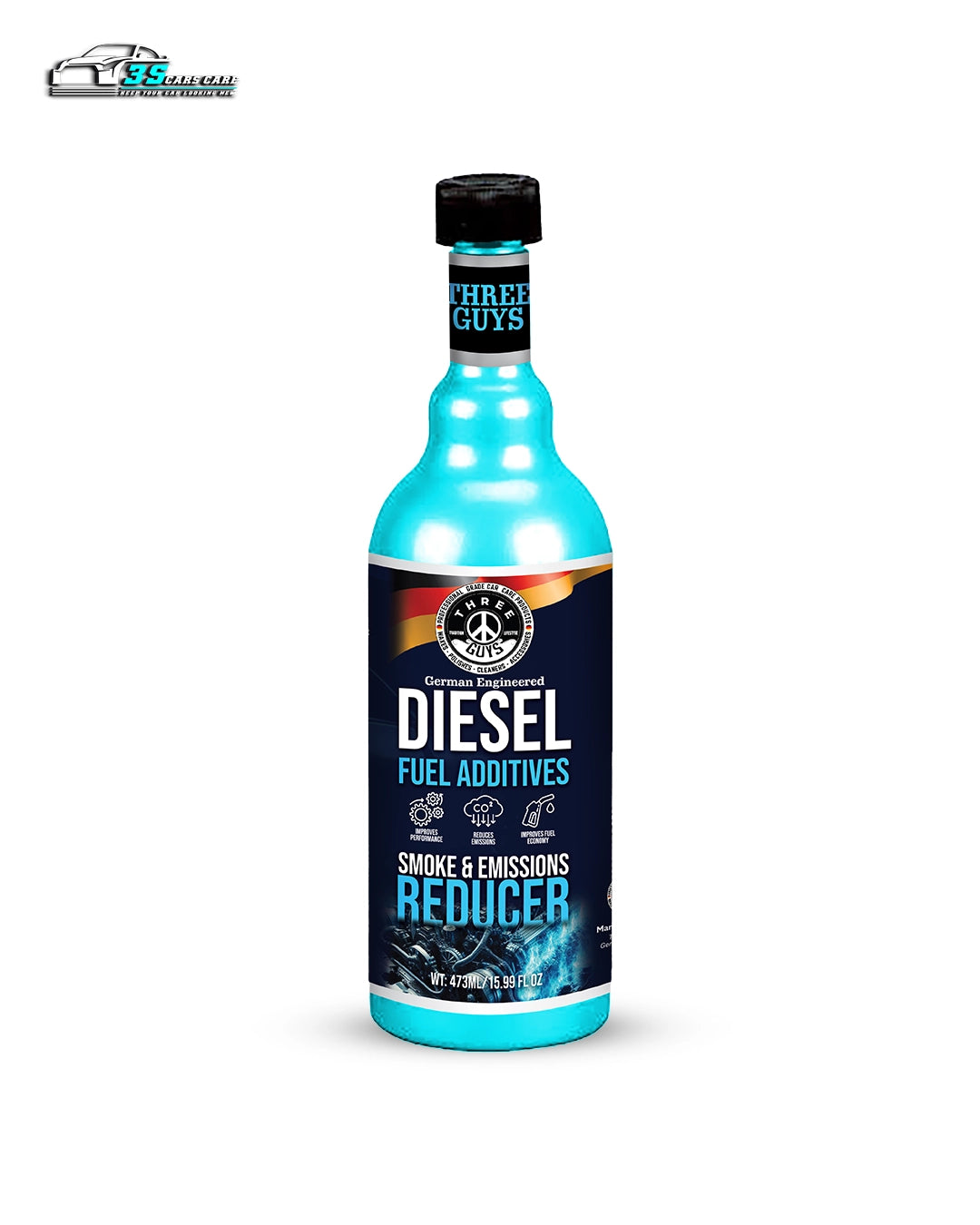 Diesel Fuel Additive – Reduces Emissions, Improves Performance & Fuel Economy – 473ml | THREE GUYS – German Engineered
