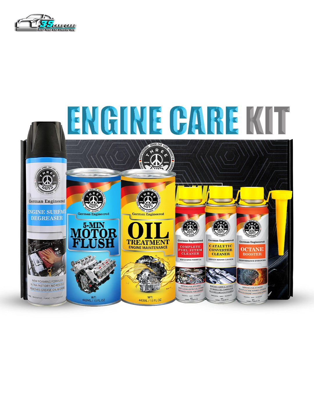 THREE GUYS Engine Care Kit – Complete Engine Performance & Maintenance Solution