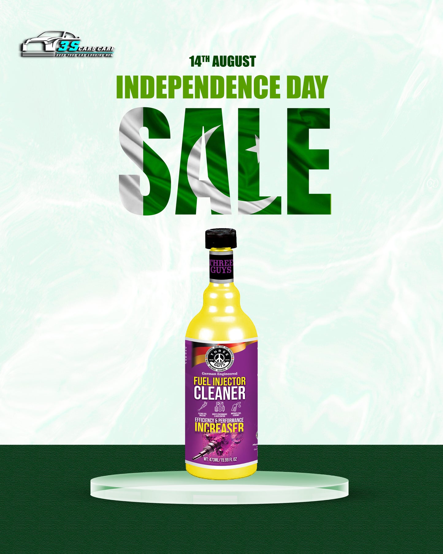Fuel Injector Cleaner 473ml – Engine Performance & Efficiency Booster | Petrol Saver – THREE GUYS – German Engineered