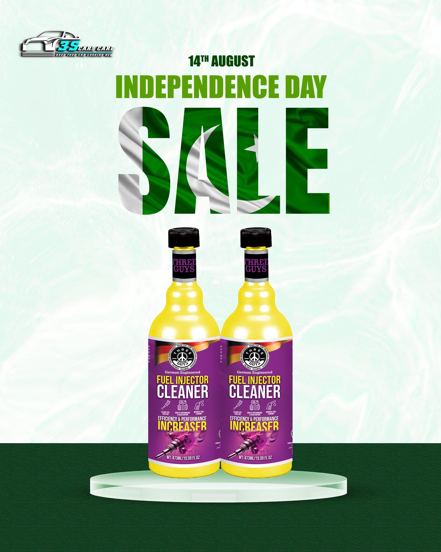 Fuel Injector Cleaner 473ml – Engine Performance & Efficiency Booster | Petrol Saver – THREE GUYS – German Engineered