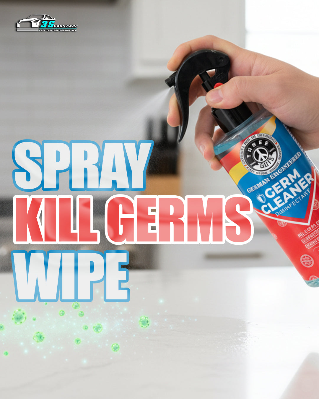 Germ Cleaner Disinfectant – Odor Eliminator & Surface Sanitizer | THREE GUYS - German Engineered