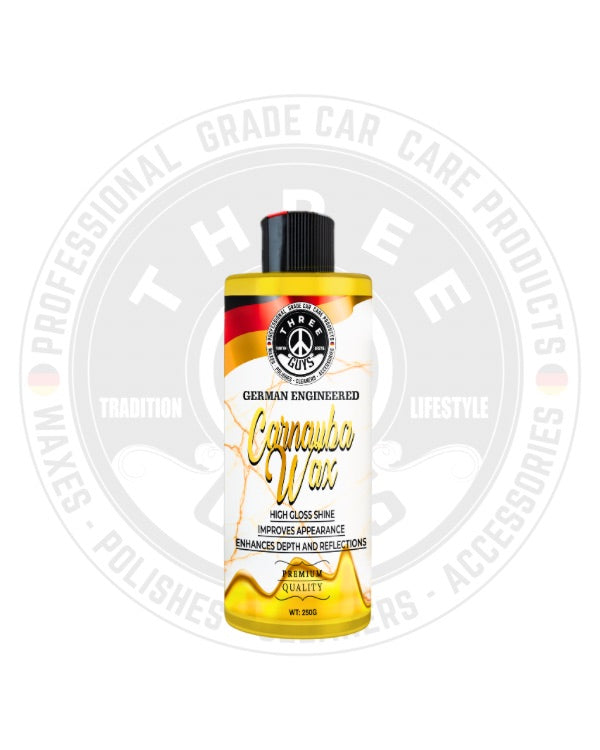 Carnauba Wax – Deep Gloss – Mirror Shine – Long-Lasting Protection | THREE GUYS – German Engineered – 250g