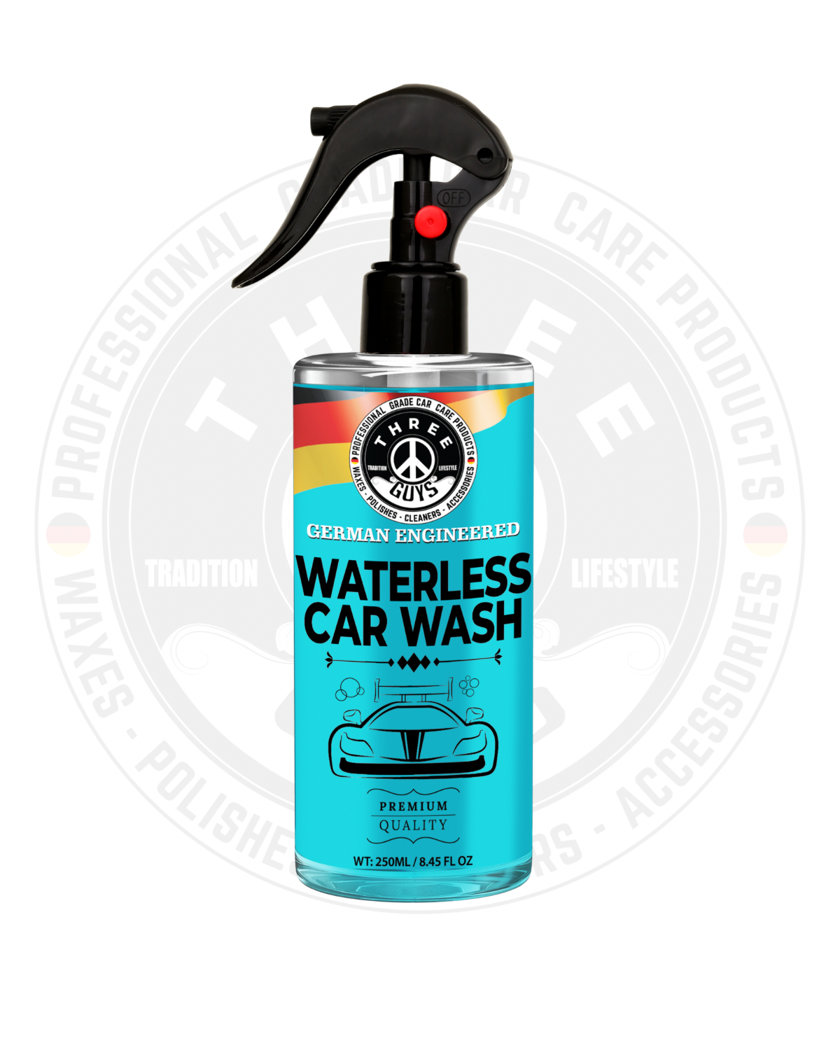 Waterless Car Wash – Shine, Clean & Protect – 250ml - No Rinse – Eco-Friendly Car Cleaner & Polish | THREE GUYS - German Engineered