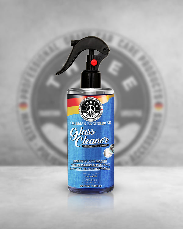 Glass Cleaner Spray – Streak-Free Shine for Car & Home – 250ml | THREE GUYS - German Engineered