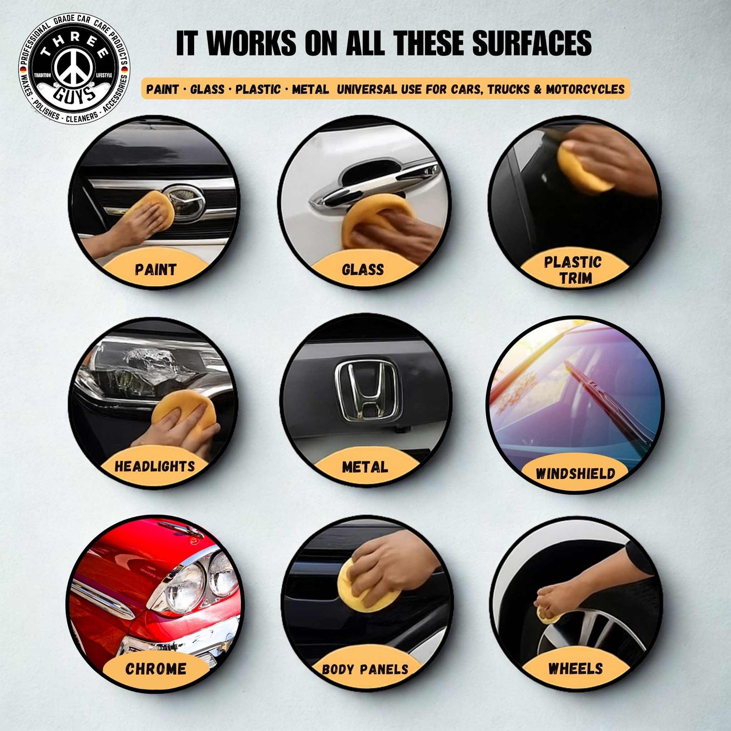Waterless Car Wash – Shine, Clean & Protect – 250ml - No Rinse – Eco-Friendly Car Cleaner & Polish | THREE GUYS - German Engineered