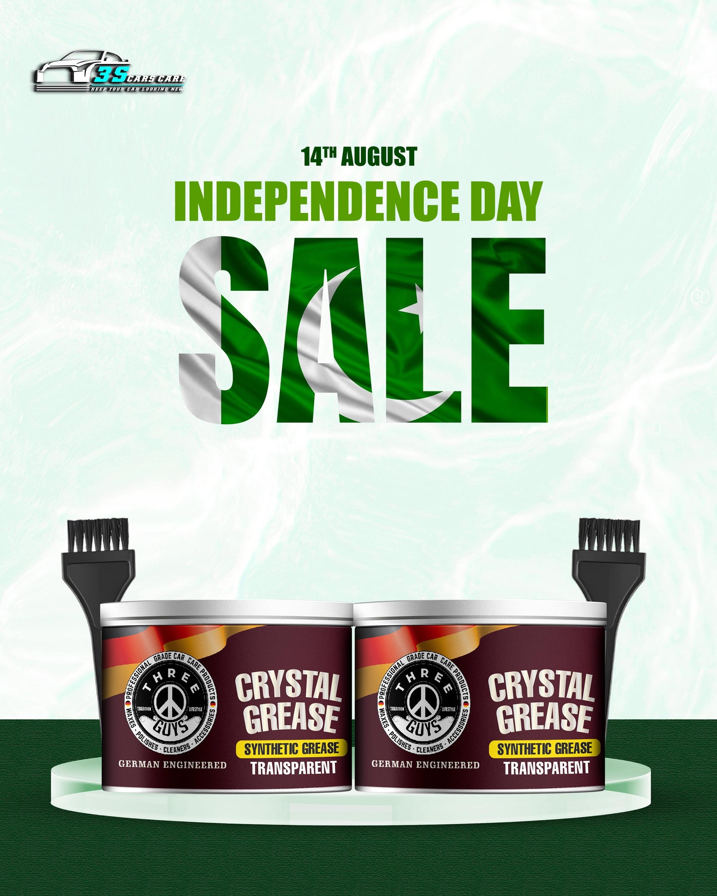 Crystal Grease – Transparent Synthetic Grade | THREE GUYS - German Engineered 100g