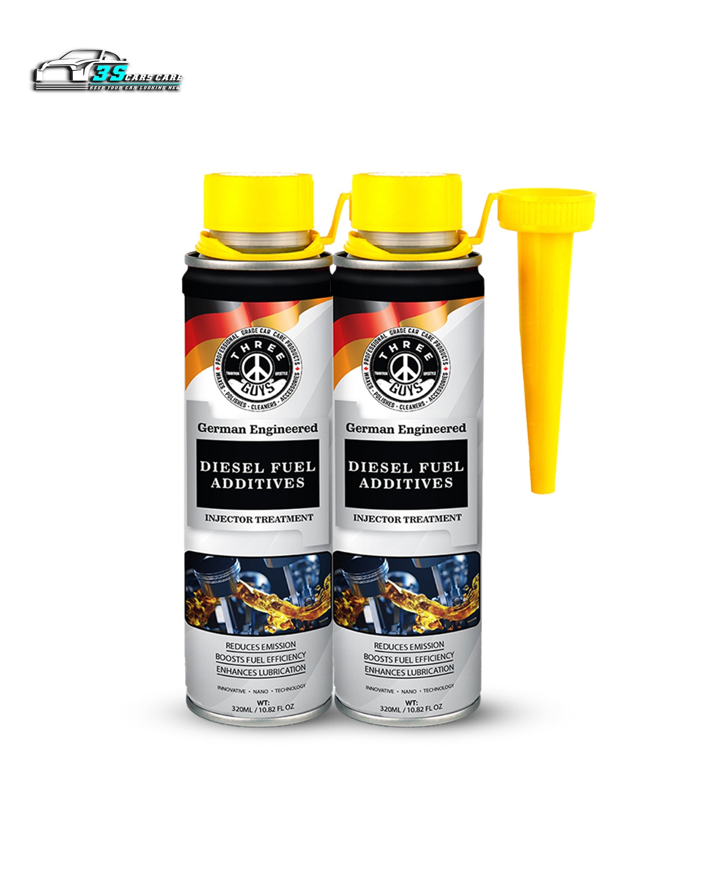 Diesel Fuel Additive | Injector Cleaner & Lubricant | Boosts Fuel Efficiency & Reduces Emissions – 320ml – THREE GUYS – German Engineered