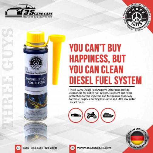 Diesel Fuel Additive | Injector Cleaner & Lubricant | Boosts Fuel Efficiency & Reduces Emissions – 320ml – THREE GUYS – German Engineered