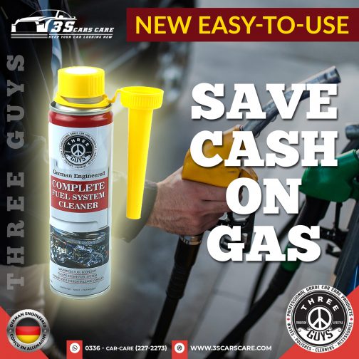 Complete Fuel System Cleaner – THREE GUYS – German Engineered | Petrol Additive for Cars & Bikes | Boosts Mileage & Restores Power – 320ml