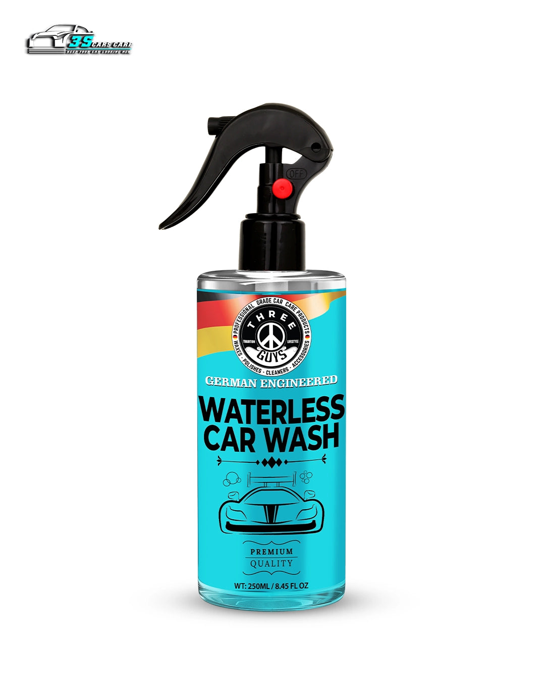 Waterless Car Wash – Shine, Clean & Protect – 250ml - No Rinse – Eco-Friendly Car Cleaner & Polish | THREE GUYS - German Engineered