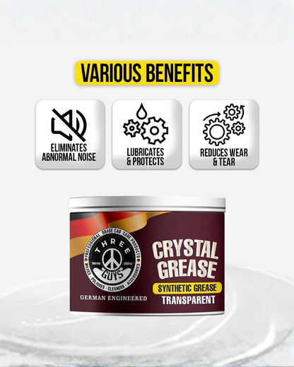 Crystal Grease – Transparent Synthetic Grade | THREE GUYS - German Engineered 100g