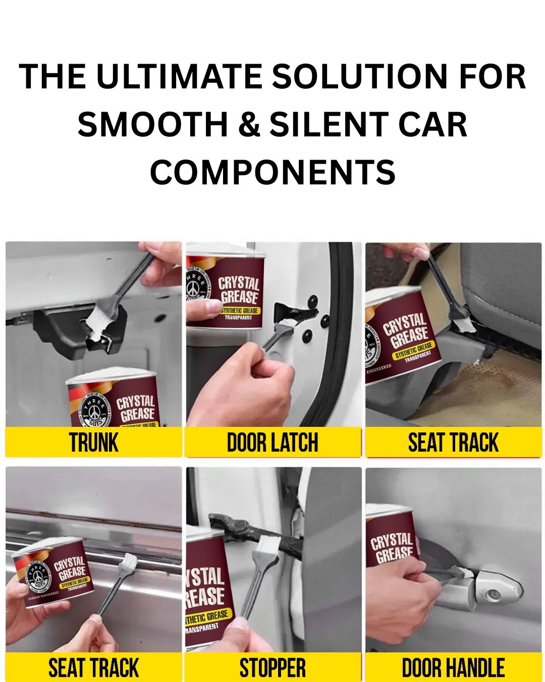 Crystal Grease – Transparent Synthetic Grade | THREE GUYS - German Engineered 100g