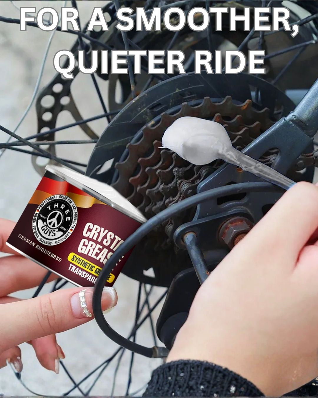 Crystal Grease – Transparent Synthetic Grade | THREE GUYS - German Engineered 100g