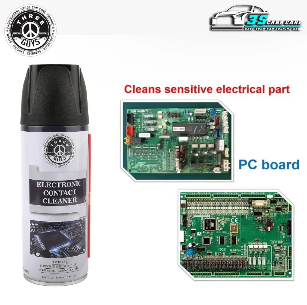 Electronic Contact Cleaner - 450ML- THREE GUYS (German Engineered)