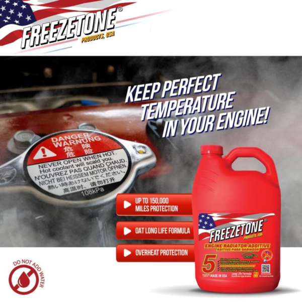 Anti-freeze Coolant - RED - 3.79Lt.r - FREEZETONE (U.S.A.)