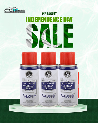 Anti-Rust Lubricant Spray - 100ml | Penetrating Oil, Rust Remover & Multi-Purpose De-Rust Spray | THREE GUYS - German Engineered