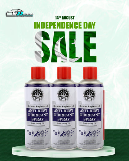Anti-Rust Lubricant Spray - 450ml | Penetrating Oil, Rust Remover & Multi-Purpose De-Rust Spray | THREE GUYS - German Engineered