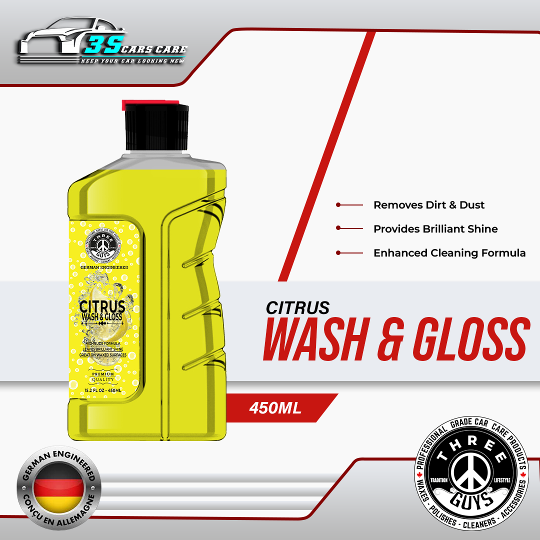 Citrus Wash & Gloss Shampoo - 450ml - THREE GUYS