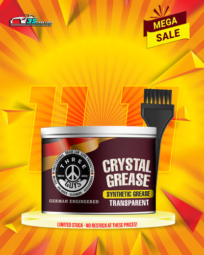 Crystal Grease – Transparent Synthetic Grade | THREE GUYS - German Engineered 100g
