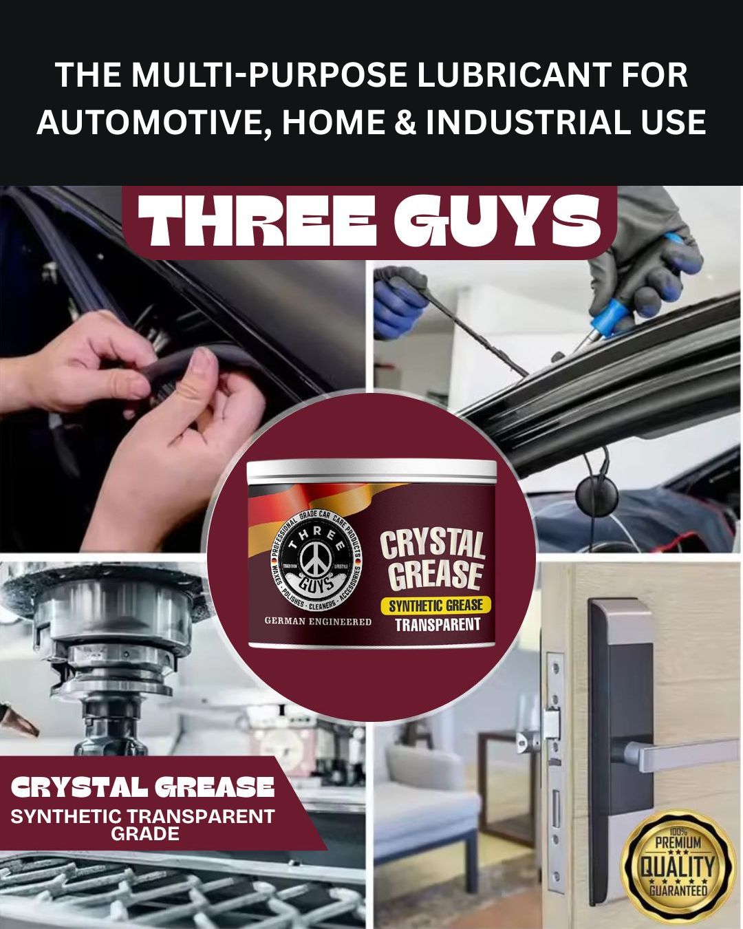 Crystal Grease – Transparent Synthetic Grade | THREE GUYS - German Engineered 100g