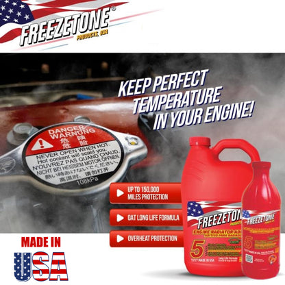 Anti-freeze Coolant - RED - 3.79Lt.r - FREEZETONE (U.S.A.)