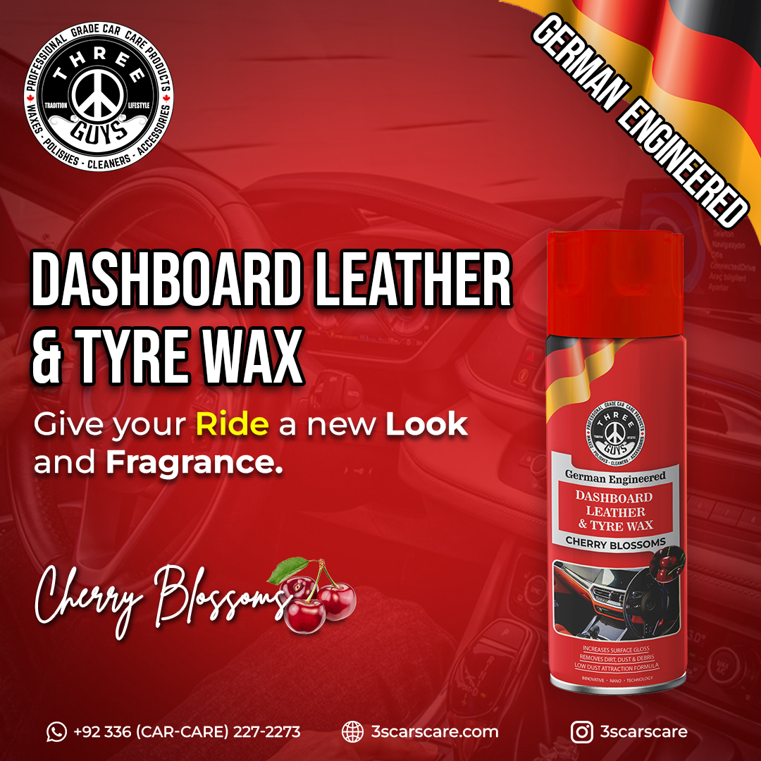 Cherry Blossoms - Dashboard Leather & Tyre Wax | THREE GUYS (German Engineered)