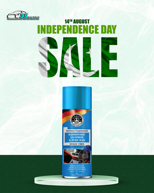 THREE GUYS Dashboard Leather & Tyre Wax (450ml) – Ocean Vibes Fragrance | UV Protection & Dust Repellent | German Engineered