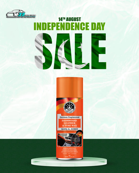THREE GUYS Dashboard Leather & Tyre Wax (450ml) – Barq Al Amber Fragrance | UV Protection & Dust Repellent | German Engineered