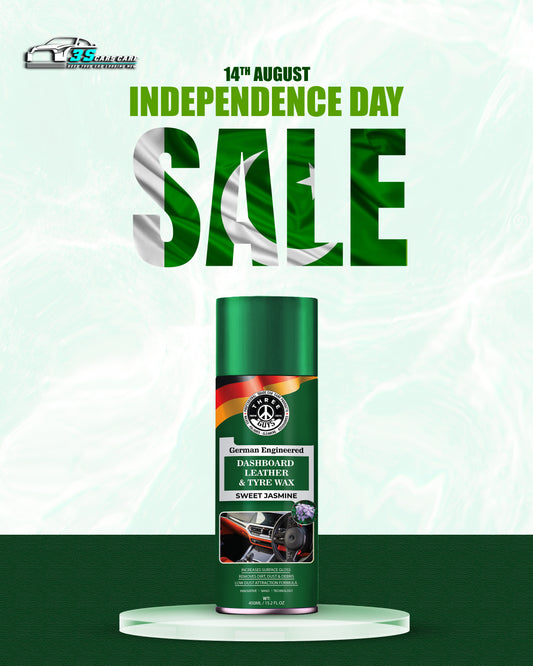 THREE GUYS Dashboard Leather & Tyre Wax (450ml) – Sweet Jasmine Fragrance | UV Protection & Dust Repellent | German Engineered