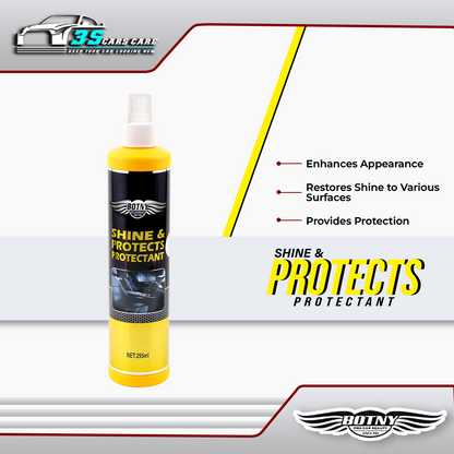 Shine Protects & Protectant 295ml – UV Protection for Vinyl, Rubber & Plastic | Non-Greasy Finish BOTNY