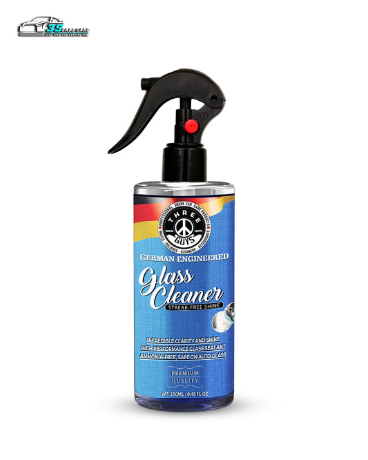 Glass Cleaner Spray – Streak-Free Shine for Car & Home – 250ml | THREE GUYS - German Engineered