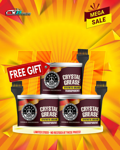 Crystal Grease – Transparent Synthetic Grade | THREE GUYS - German Engineered 100g