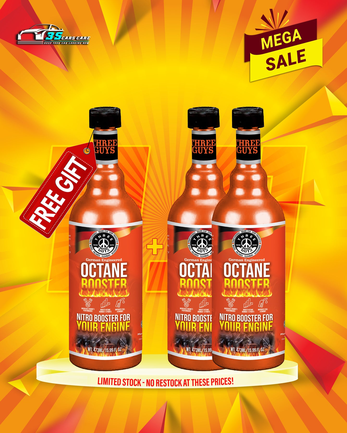 Octane Booster – 473ml – THREE GUYS - German Engineered