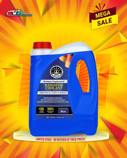 Radiator Coolant Blue – Premium Grade | (HOAT) Technology | THREE GUYS - German Engineered