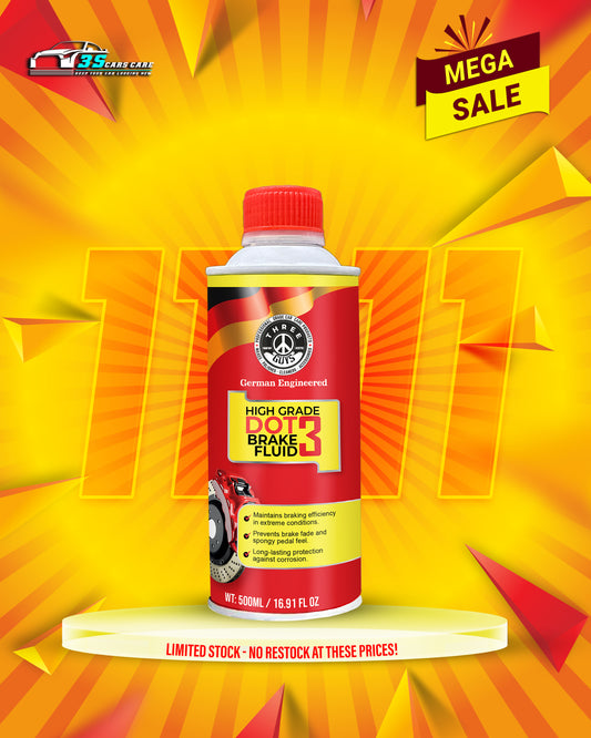 High Grade Brake Fluid DOT 3 | Heavy-Duty, Non-Petroleum Based – THREE GUYS - German Engineered