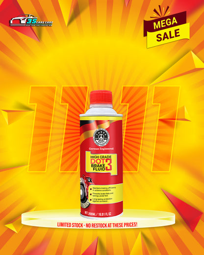 High Grade Brake Fluid DOT 3 | Heavy-Duty, Non-Petroleum Based – THREE GUYS - German Engineered