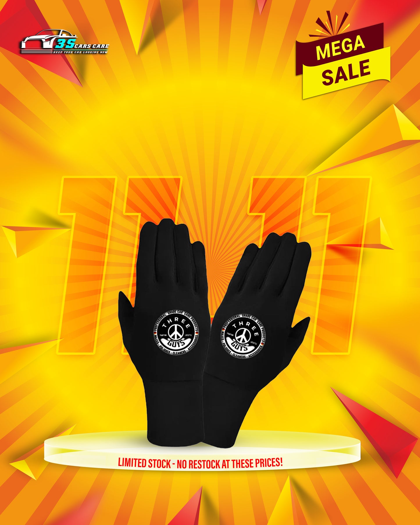 High-Elasticity Multi-Purpose Gloves – Perfect for Mechanical Work, Car Detailing, Bike Riding, and More | THREE GUYS