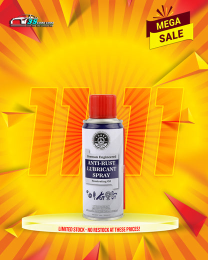 Anti-Rust Lubricant Spray - 200ml | Penetrating Oil, Rust Remover & Multi-Purpose De-Rust Spray | THREE GUYS - German Engineered